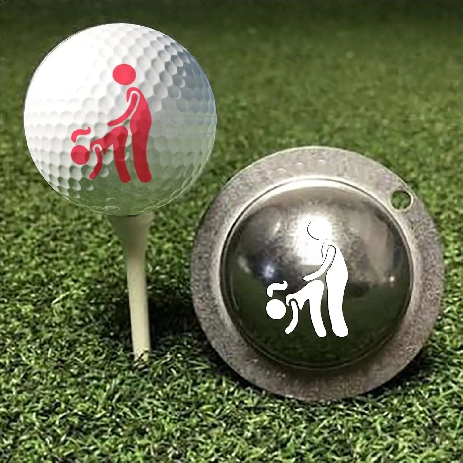 4Pcs Stainless Steel Golf Ball Marker, Stencil Custom,Funny and Humor Golf Ball Stamp