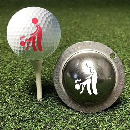 4Pcs Stainless Steel Golf Ball Marker, Stencil Custom,Funny and Humor Golf Ball Stamp