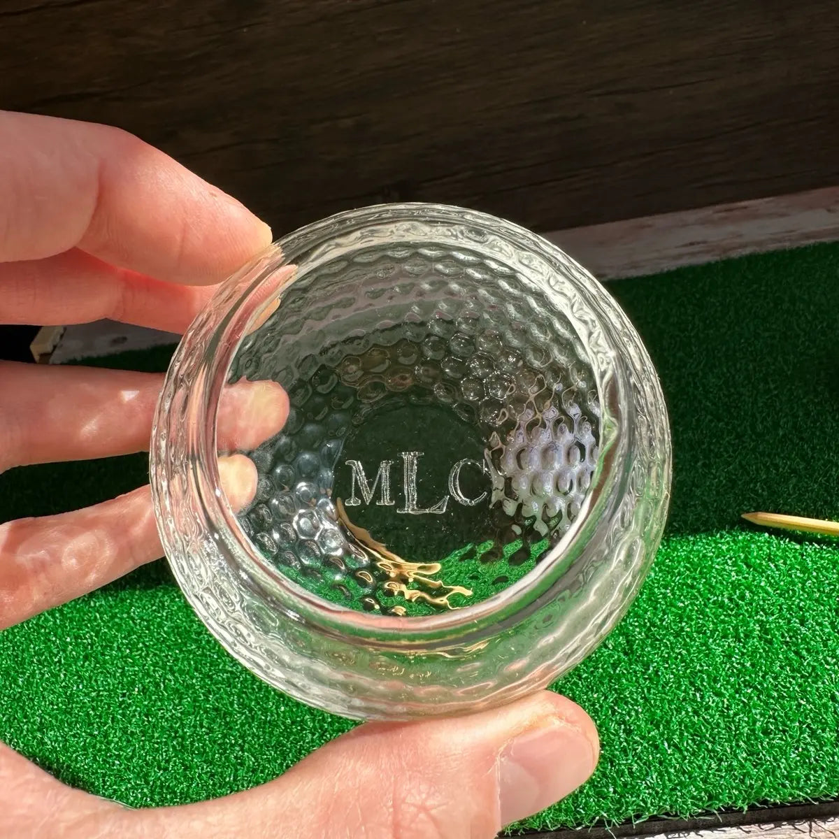 Personalized Golf Whiskey Glass Engraved with Initials - Stylized Golf Rocks Design for Golfer and Groomsmen, Ideal Gift for Father'S Day - Bottles