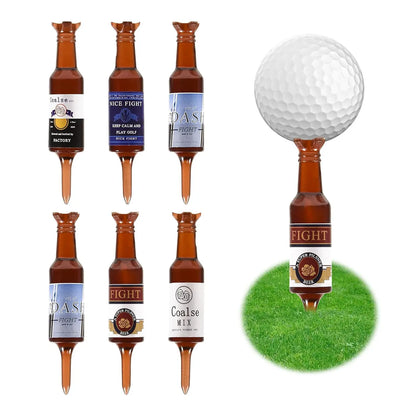 6 Pack Plastic Beer Bottle Golf Tees , the Perfect and Funny Gift for Men, Funny Golf Accessories
