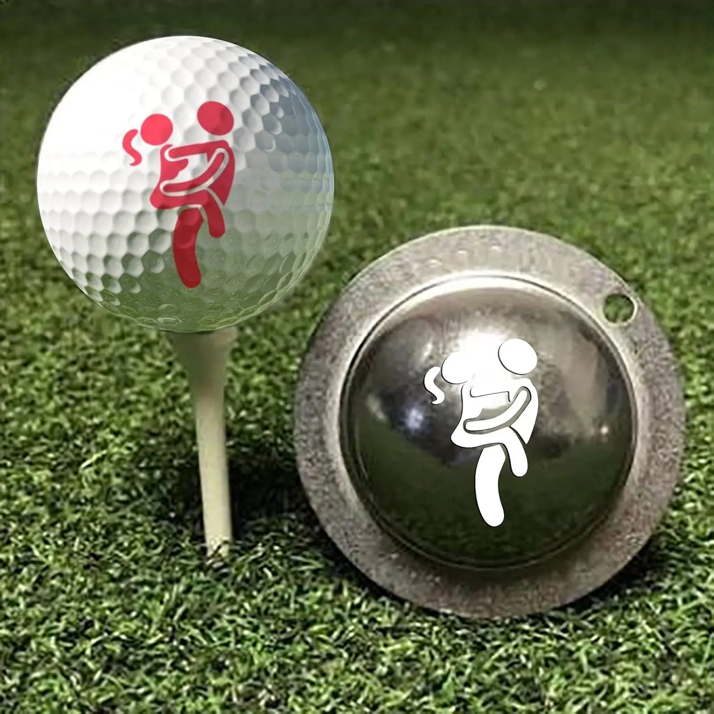 4Pcs Stainless Steel Golf Ball Marker, Stencil Custom,Funny and Humor Golf Ball Stamp