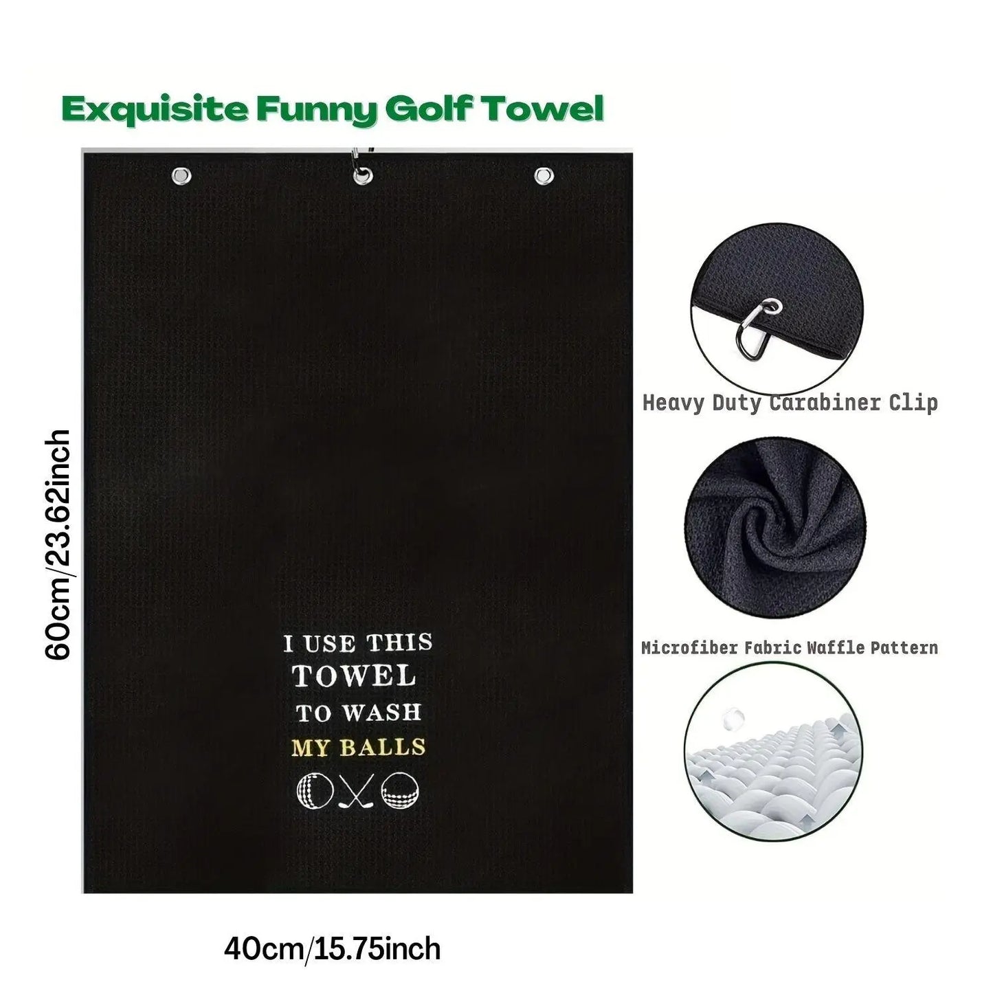 Golf Towel, Funny Slogan Golf Towel, Golf Accessories for Outdoor