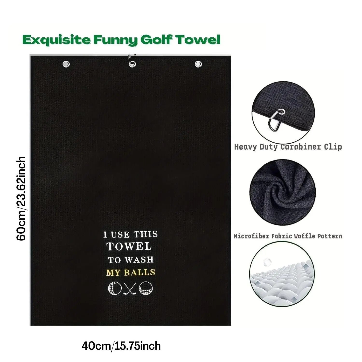 Golf Towel, Funny Slogan Golf Towel, Golf Accessories for Outdoor