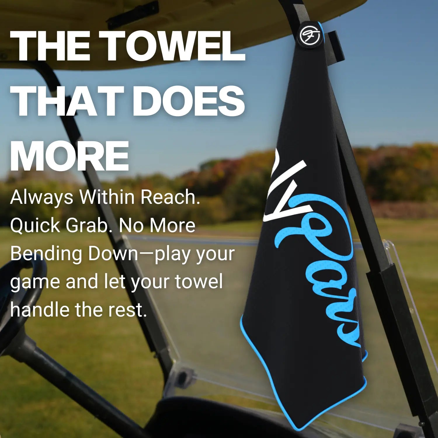 Fore Show Magnetic Golf Towel (Only Pars) Waffle Microfiber with Magnet for Golf Bags, Carts & Clubs - 24” X 16” Funny Golf Gift Accessory for Men