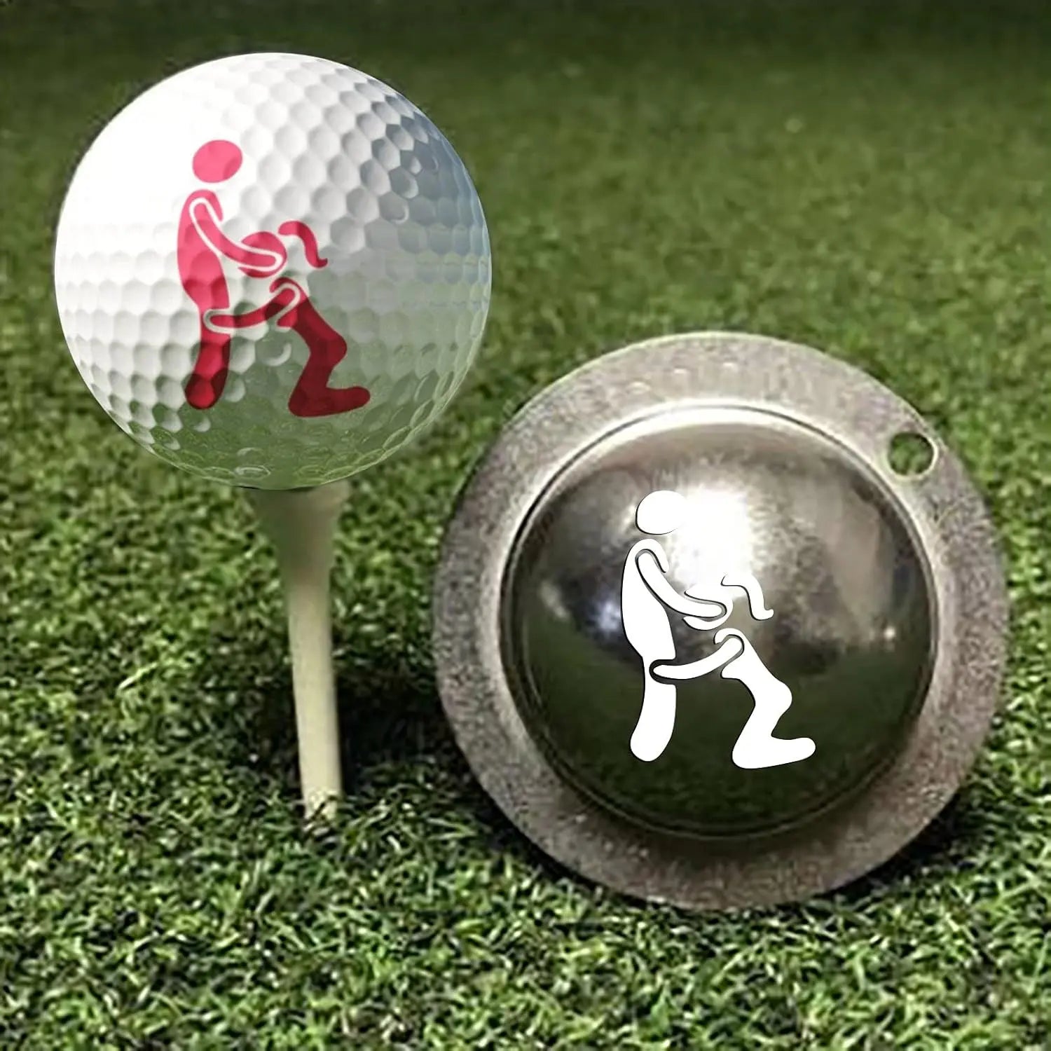 4Pcs Stainless Steel Golf Ball Marker, Stencil Custom,Funny and Humor Golf Ball Stamp