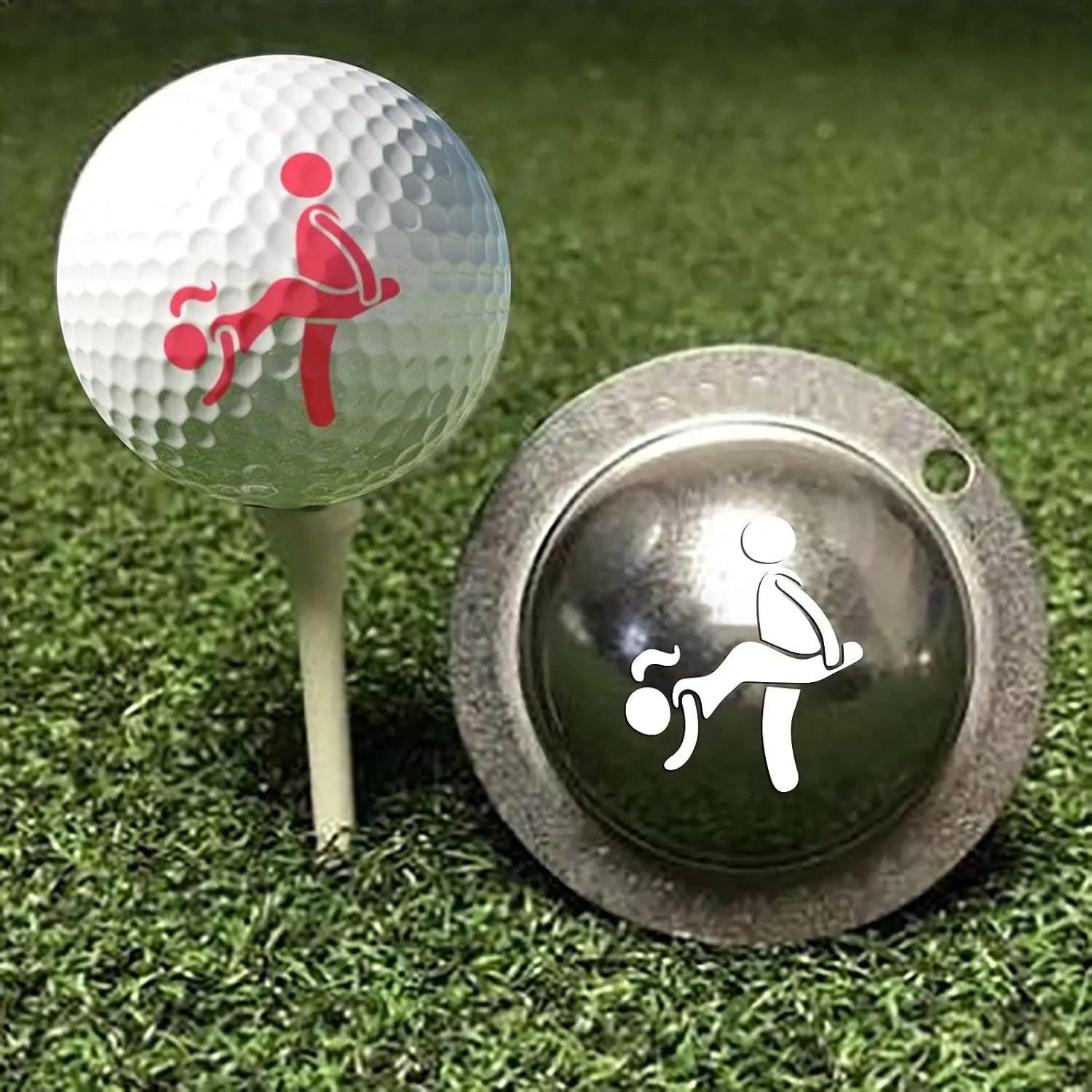 4Pcs Stainless Steel Golf Ball Marker, Stencil Custom,Funny and Humor Golf Ball Stamp