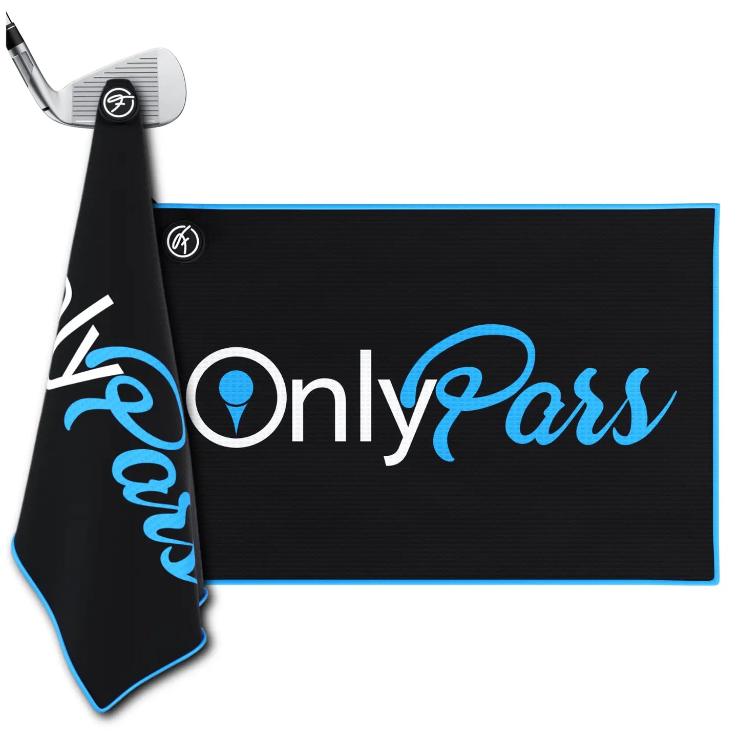 Fore Show Magnetic Golf Towel (Only Pars) Waffle Microfiber with Magnet for Golf Bags, Carts & Clubs - 24” X 16” Funny Golf Gift Accessory for Men