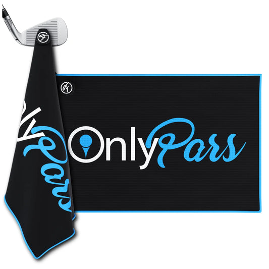 Fore Show Magnetic Golf Towel (Only Pars) Waffle Microfiber with Magnet for Golf Bags, Carts & Clubs - 24” X 16” Funny Golf Gift Accessory for Men