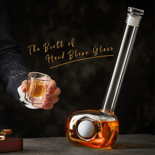 CRAFTGEN Golf Whiskey Decanter Set with Glasses | Golf Gifts for Men